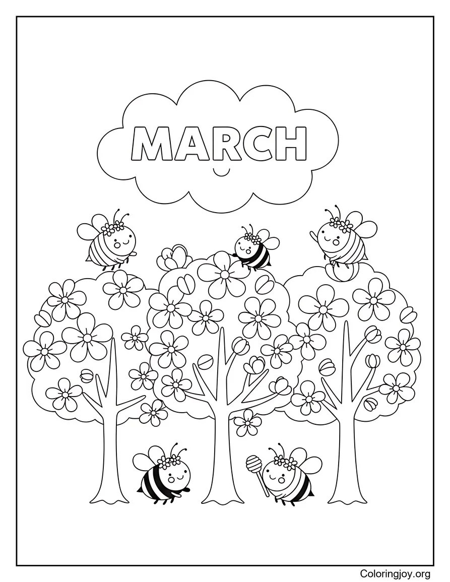 Busy Bees & Blossoms March