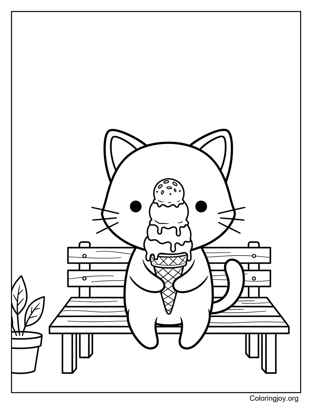 cat eat ice cream