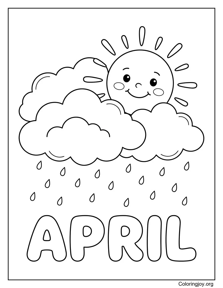 Sol sonriente Cielo de abril