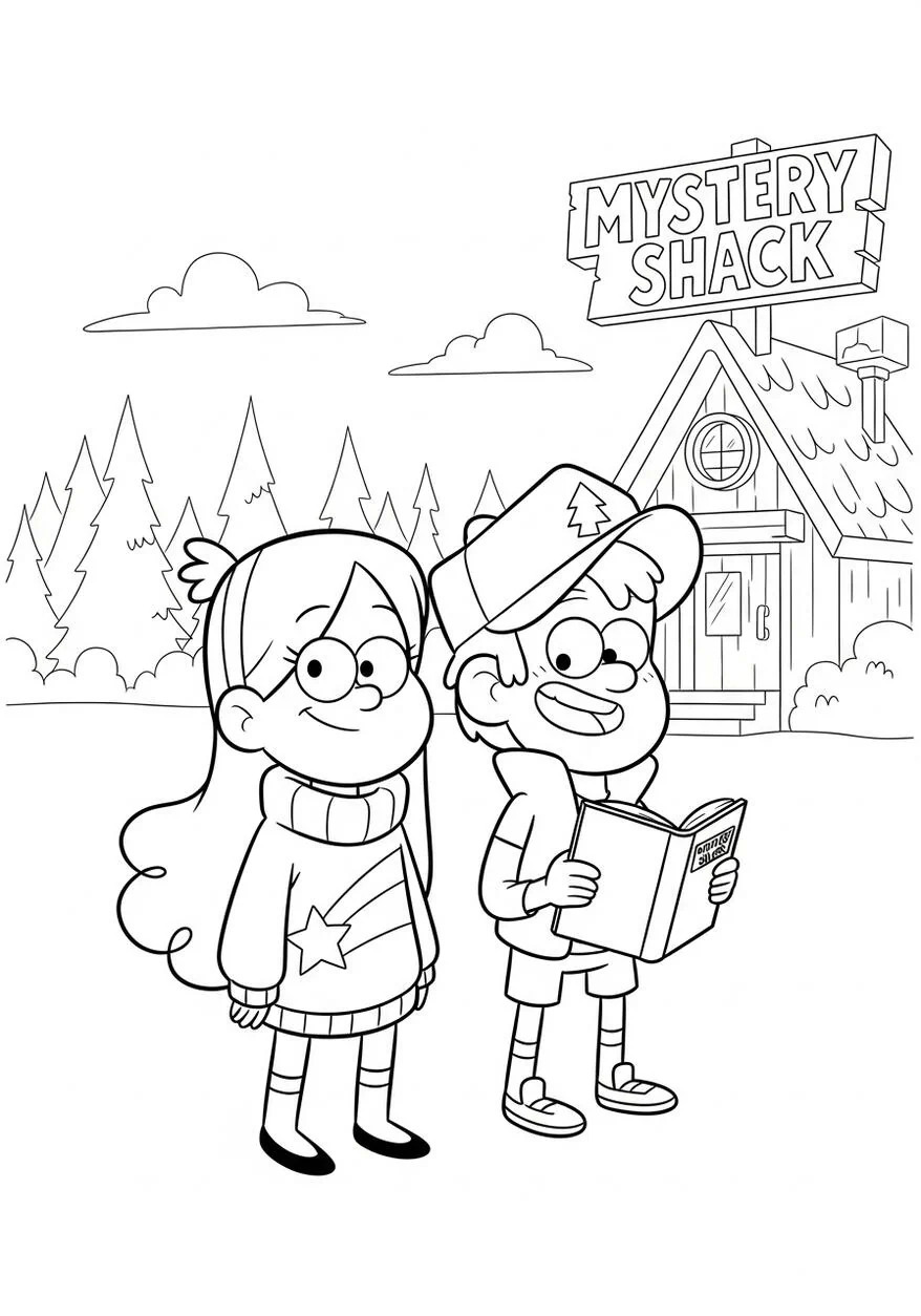 Gravity Falls to Print and Color