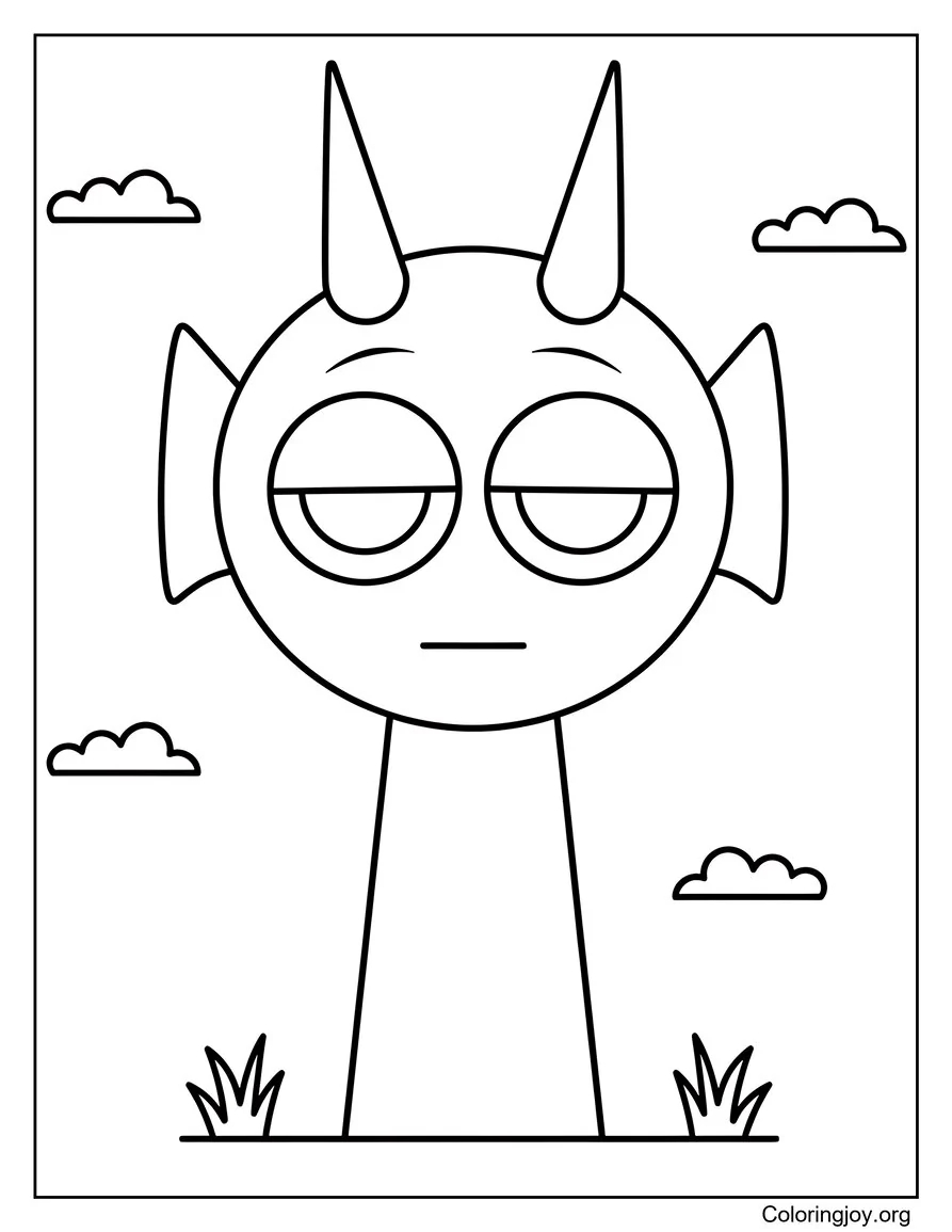 Purple Durple In Simple coloring page
