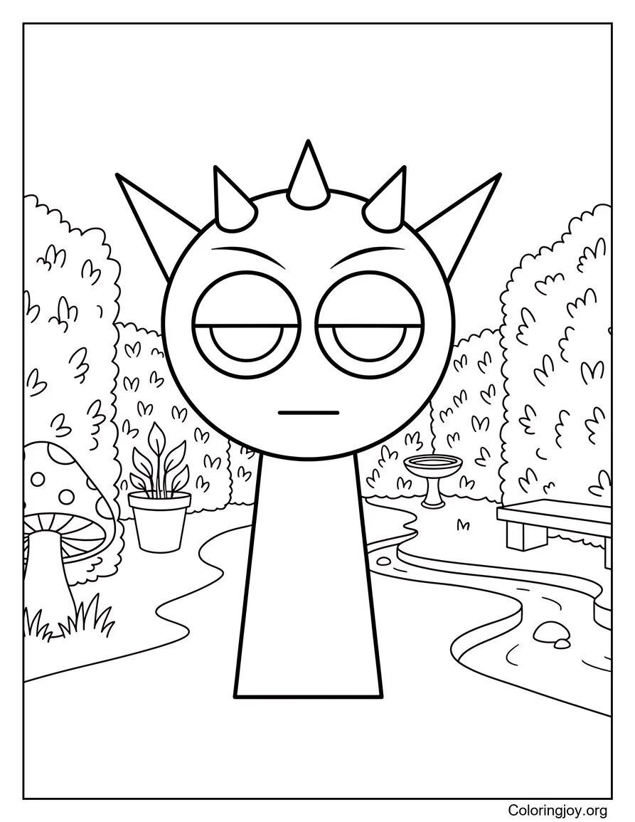 Raddy Character coloring page