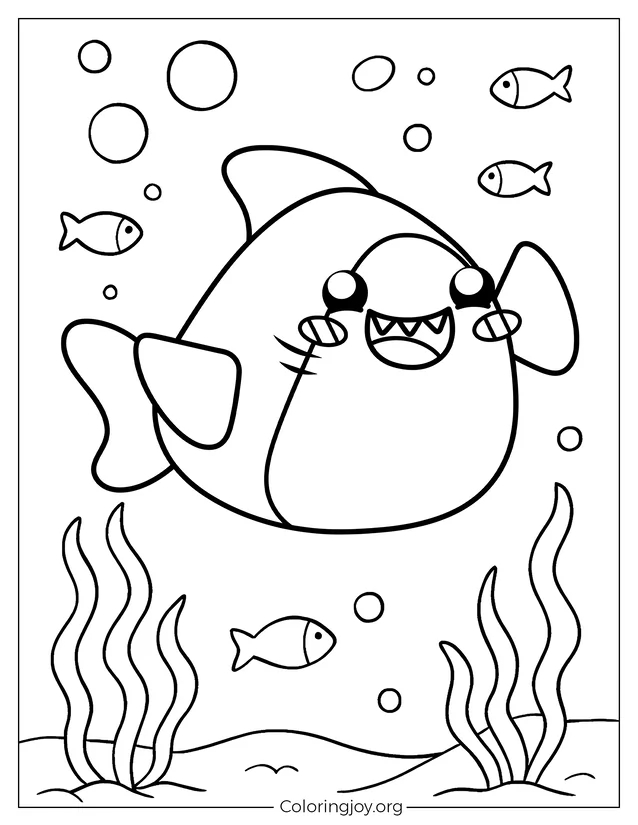 Adorable Thicc Shark Ocean Imprimible