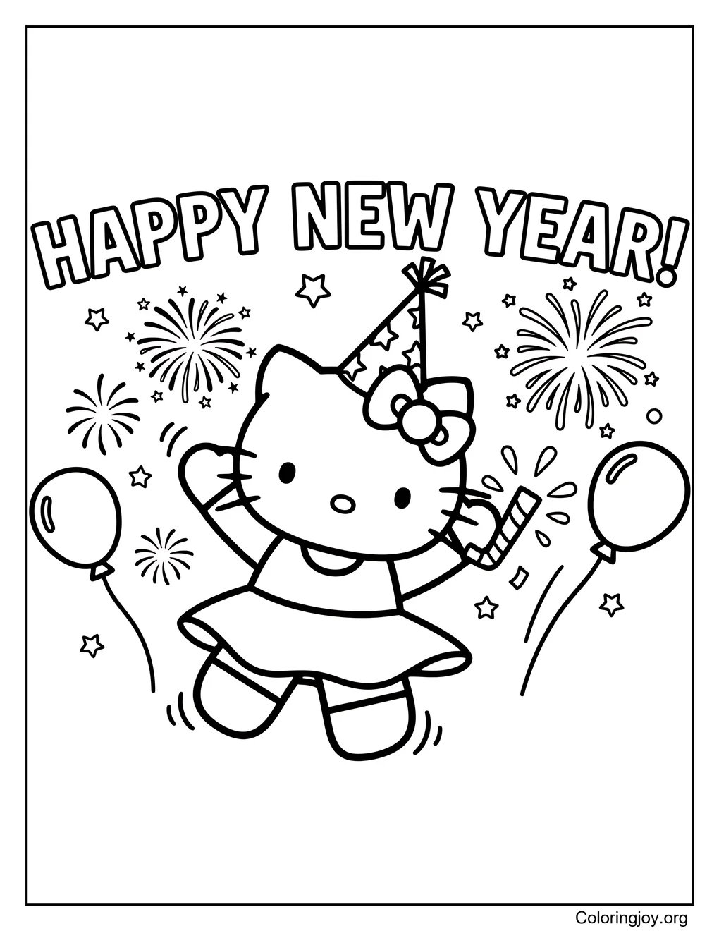 Hello Kitty Brillo de Año Nuevo