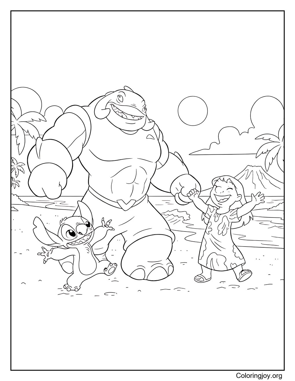 Fiesta de baile del Capitán Gantu página para colorear