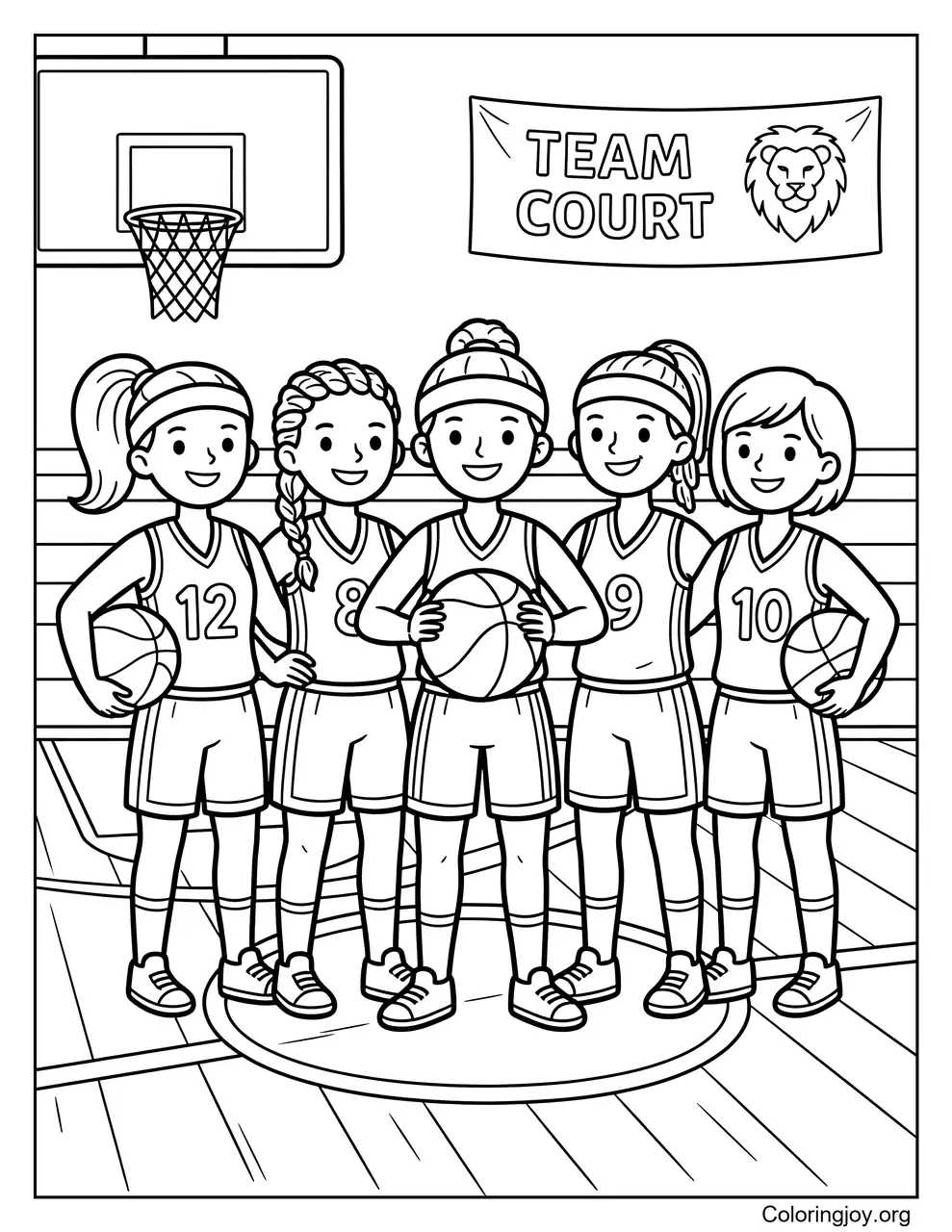 A women's basketball team gets ready for a big game.