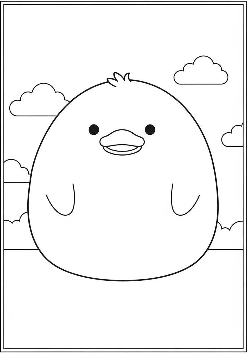 Squishmallow Avery coloring page