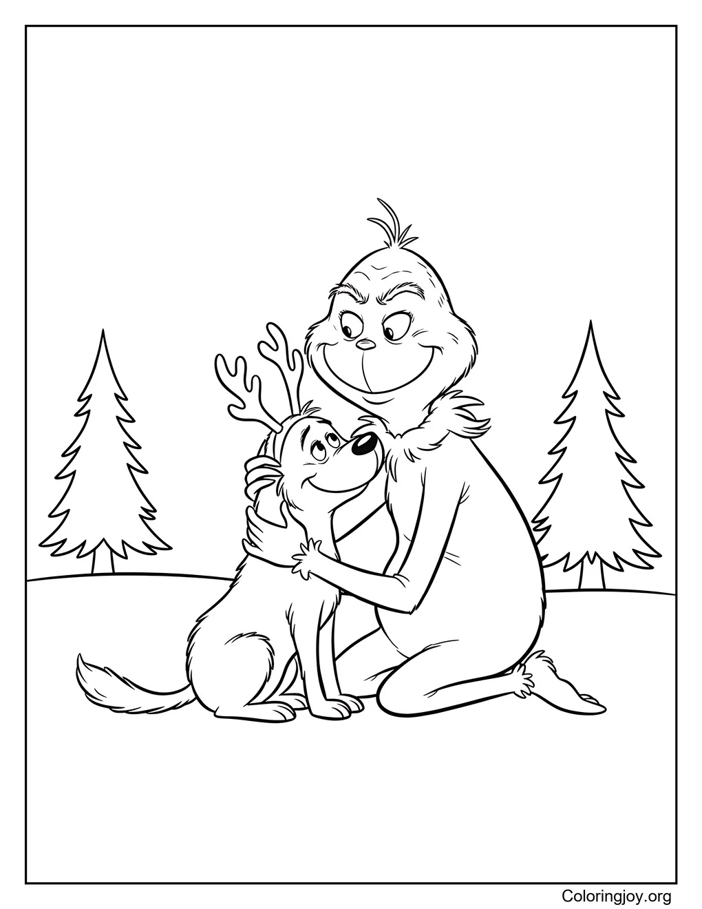 Grinch Hugging Max the Dog