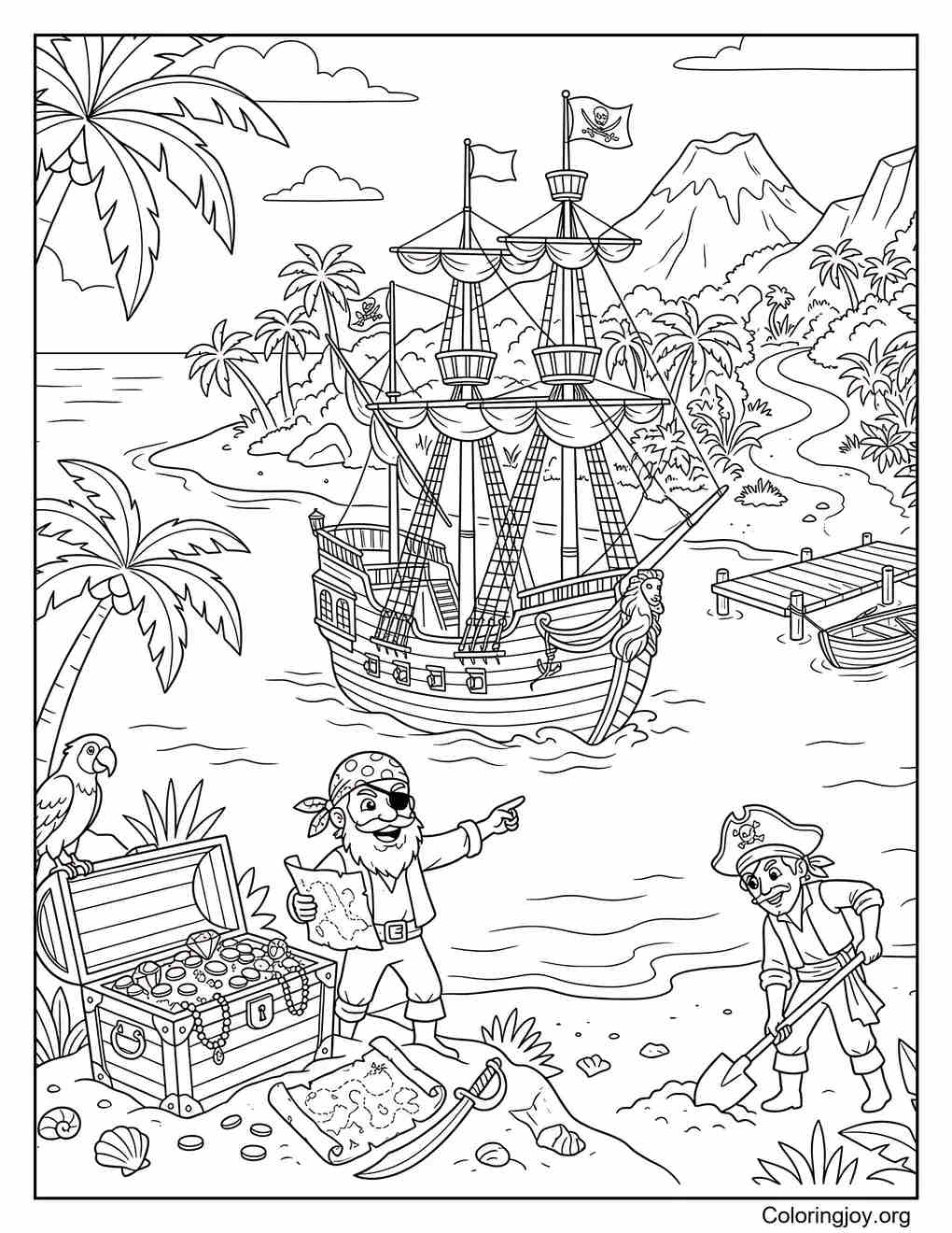 Wild Beach Adventures Ocean coloring page