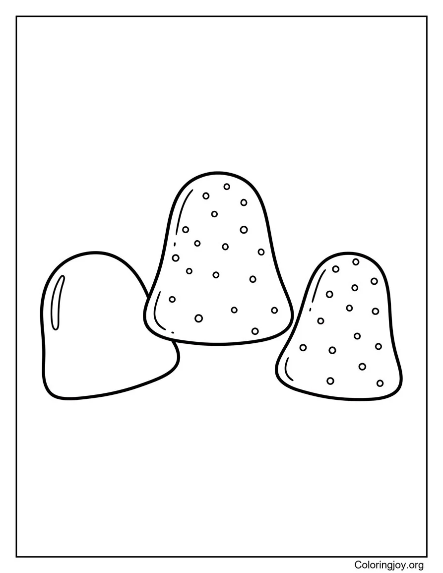 Sencillo Gumdrops página para colorear