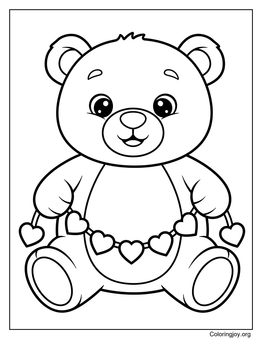 Teddybär Herzgirlande