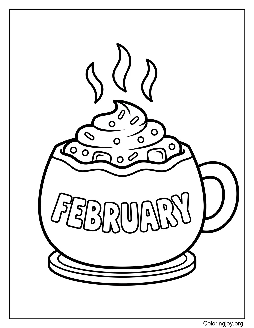 Genießen Sie im Februar eine Tasse heißen Kakao