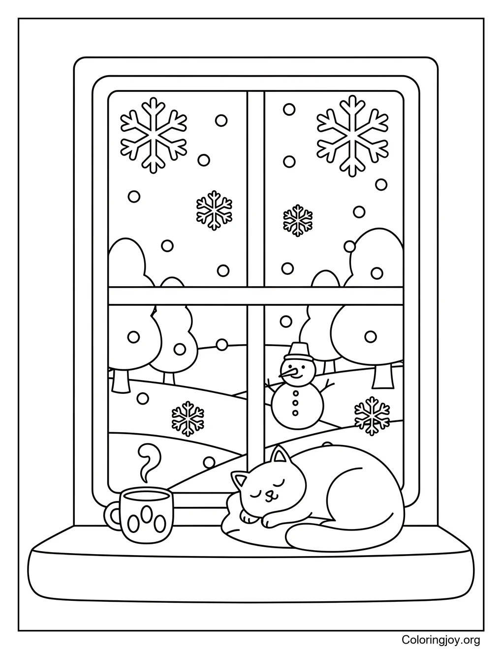 Winter Window Scene