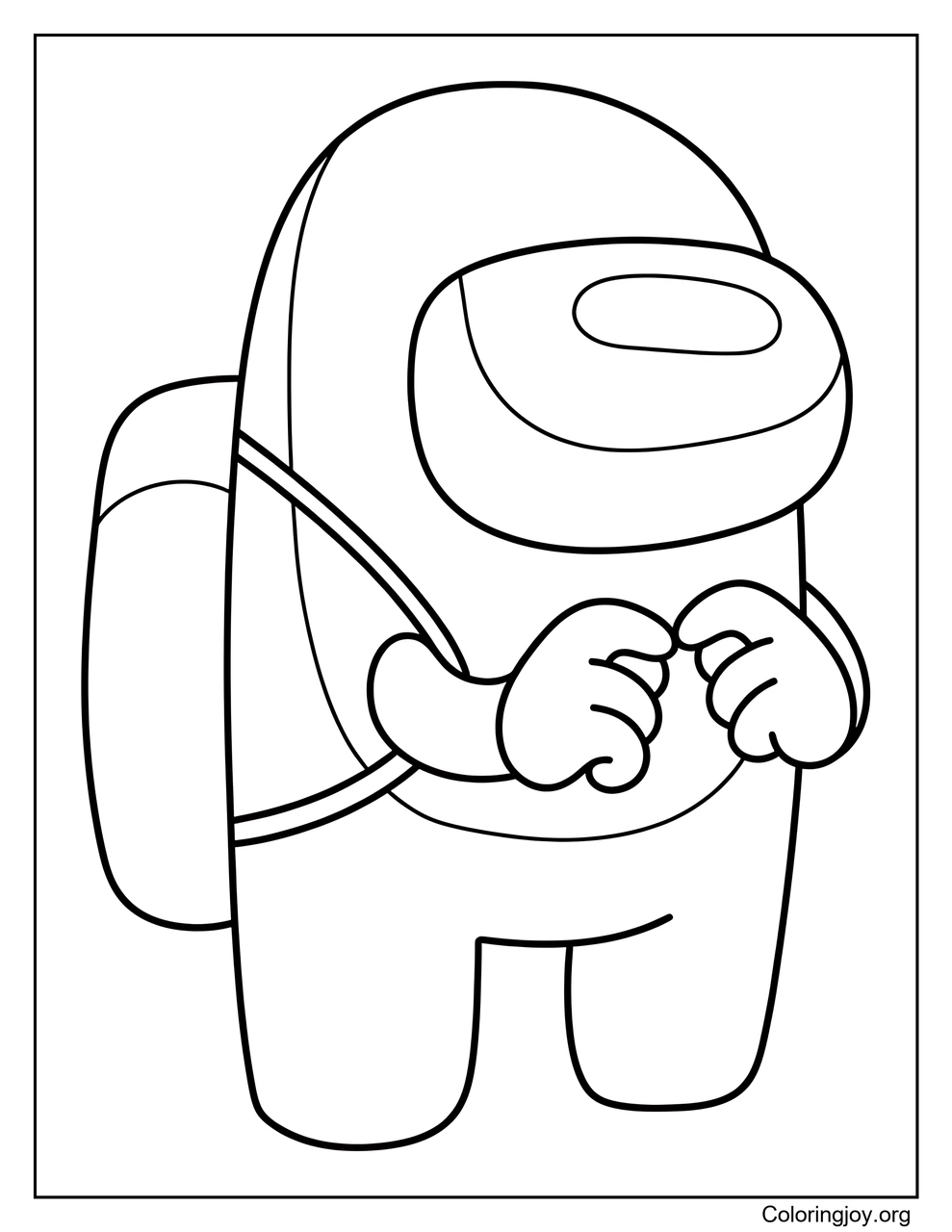 Color the Blue Among Us Crewmate coloring page