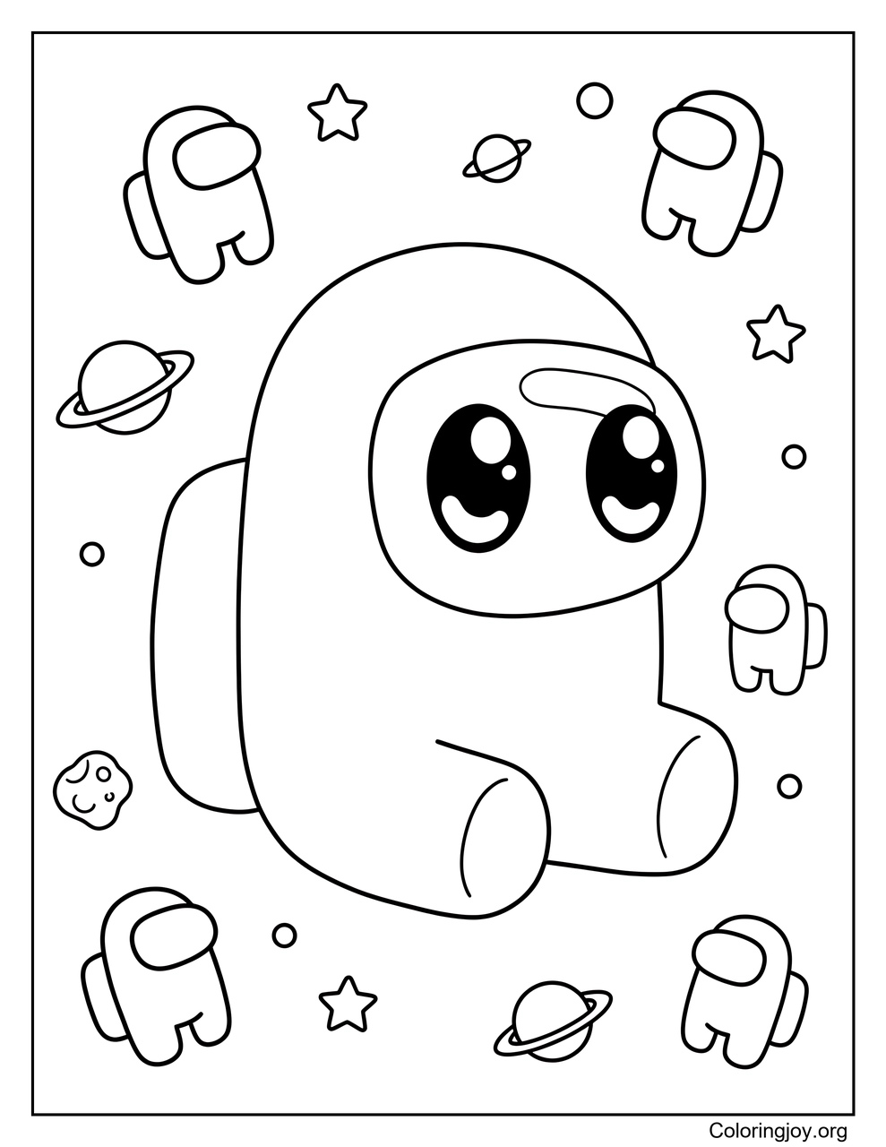Color a Cute Baby Among Us Character coloring page