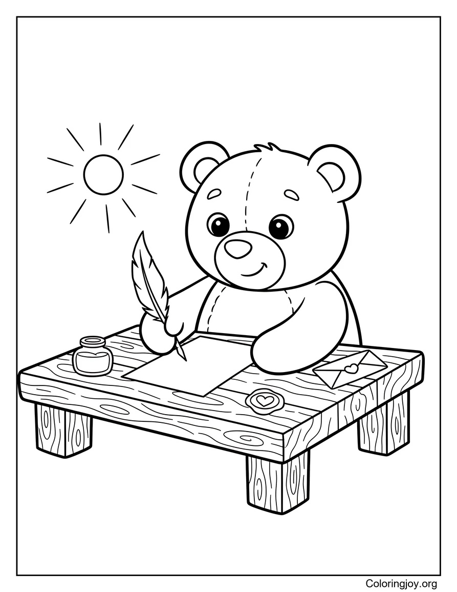 Teddybär Liebesbrief