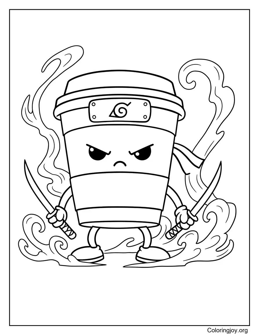 Steamy Revenge Un cuento de café página para colorear