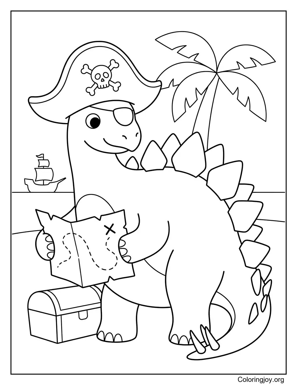 Pirate Stegosaurus Treasure Hunt