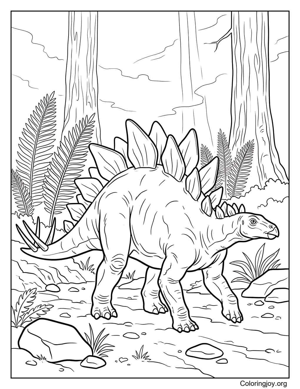 Realistic Jurassic Stegosaurus