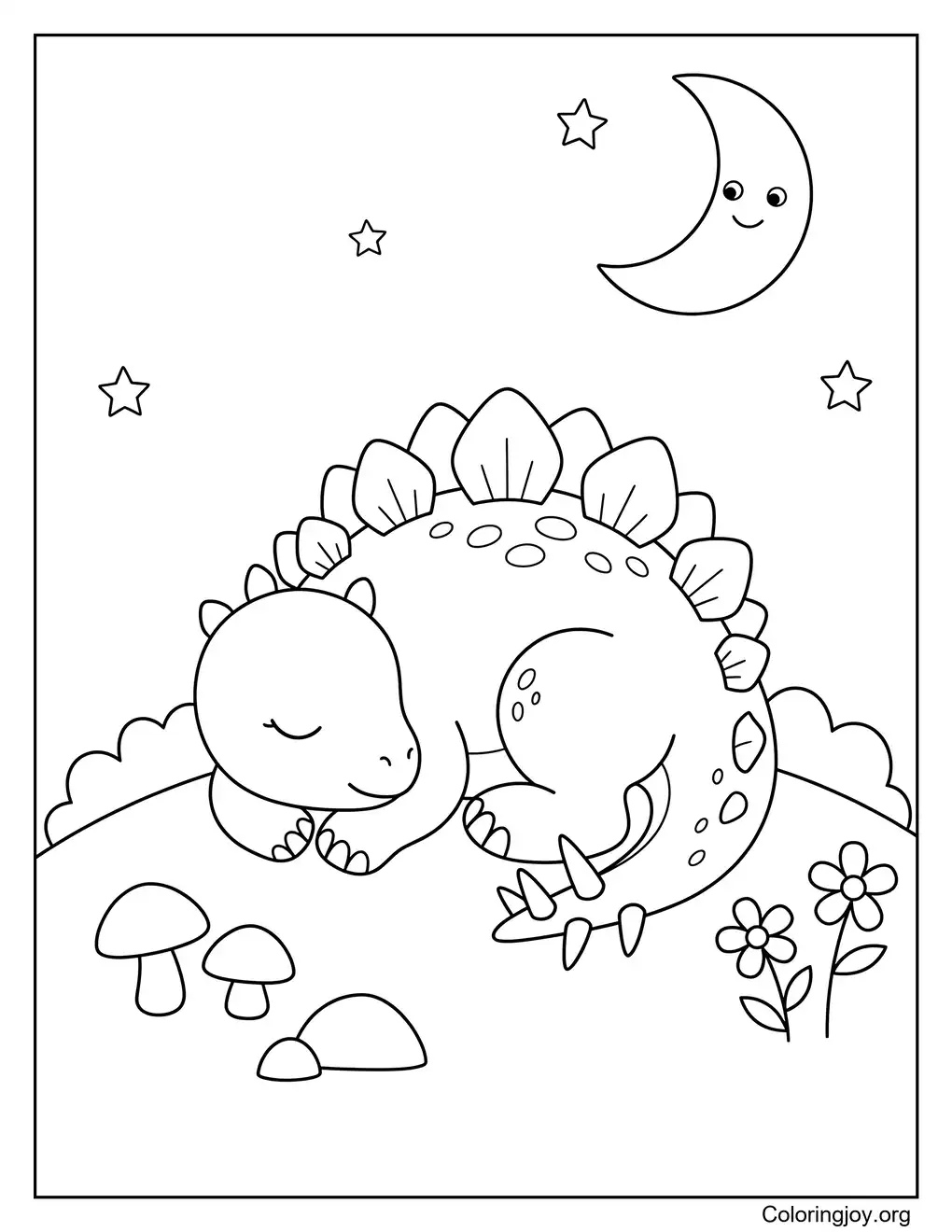 Sleepy Baby Stegosaurus