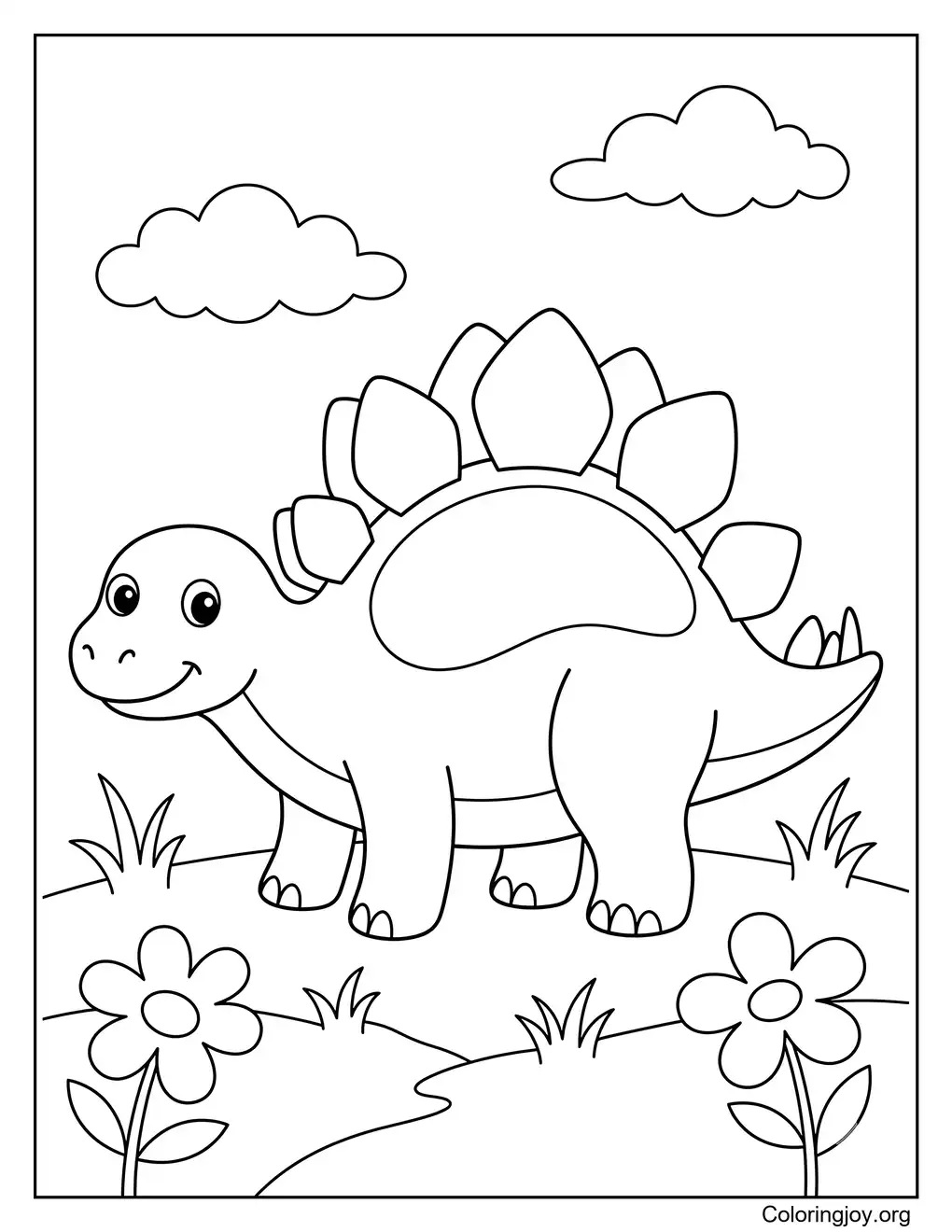 Preschool Stegosaurus Printable