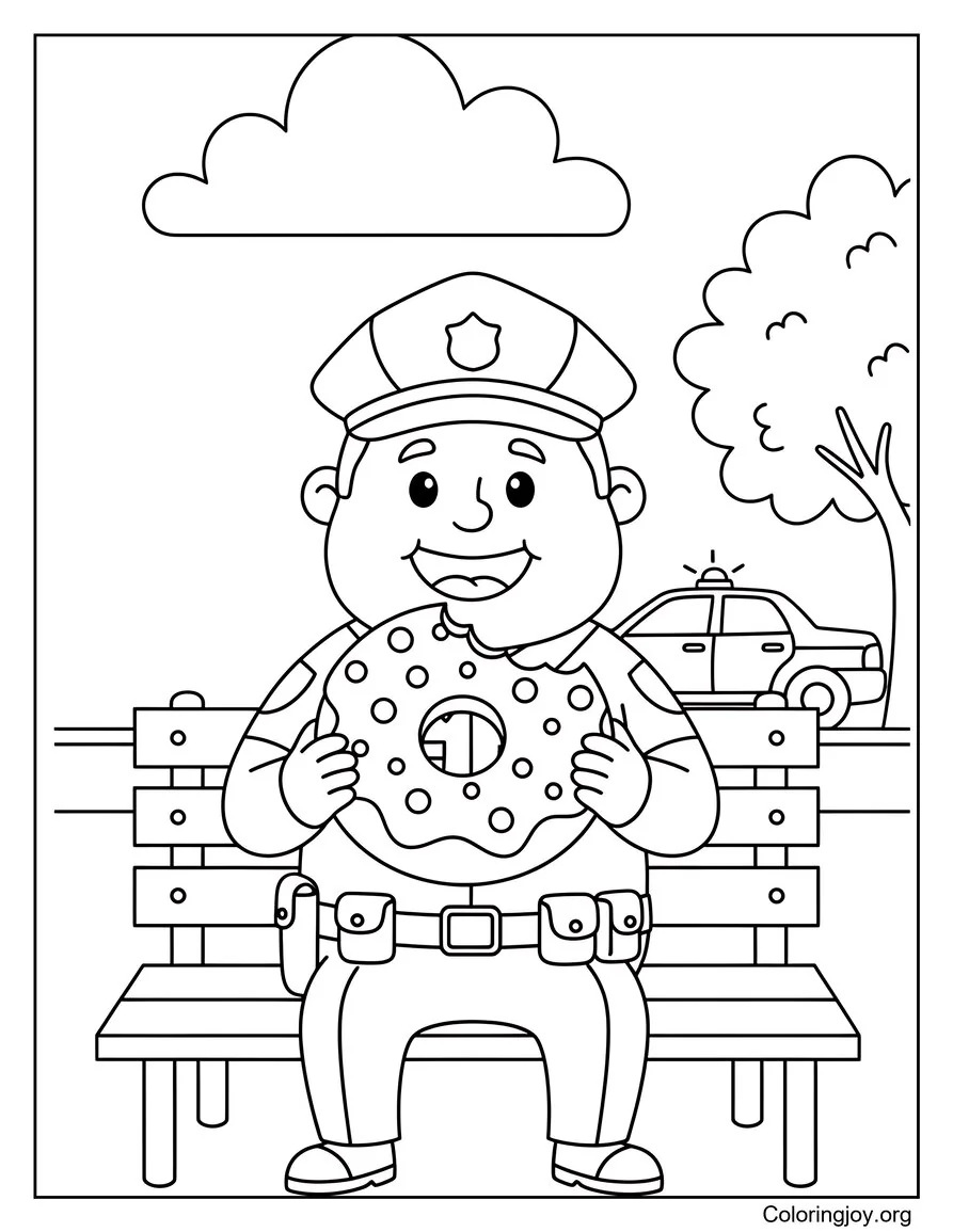 police eat Donut