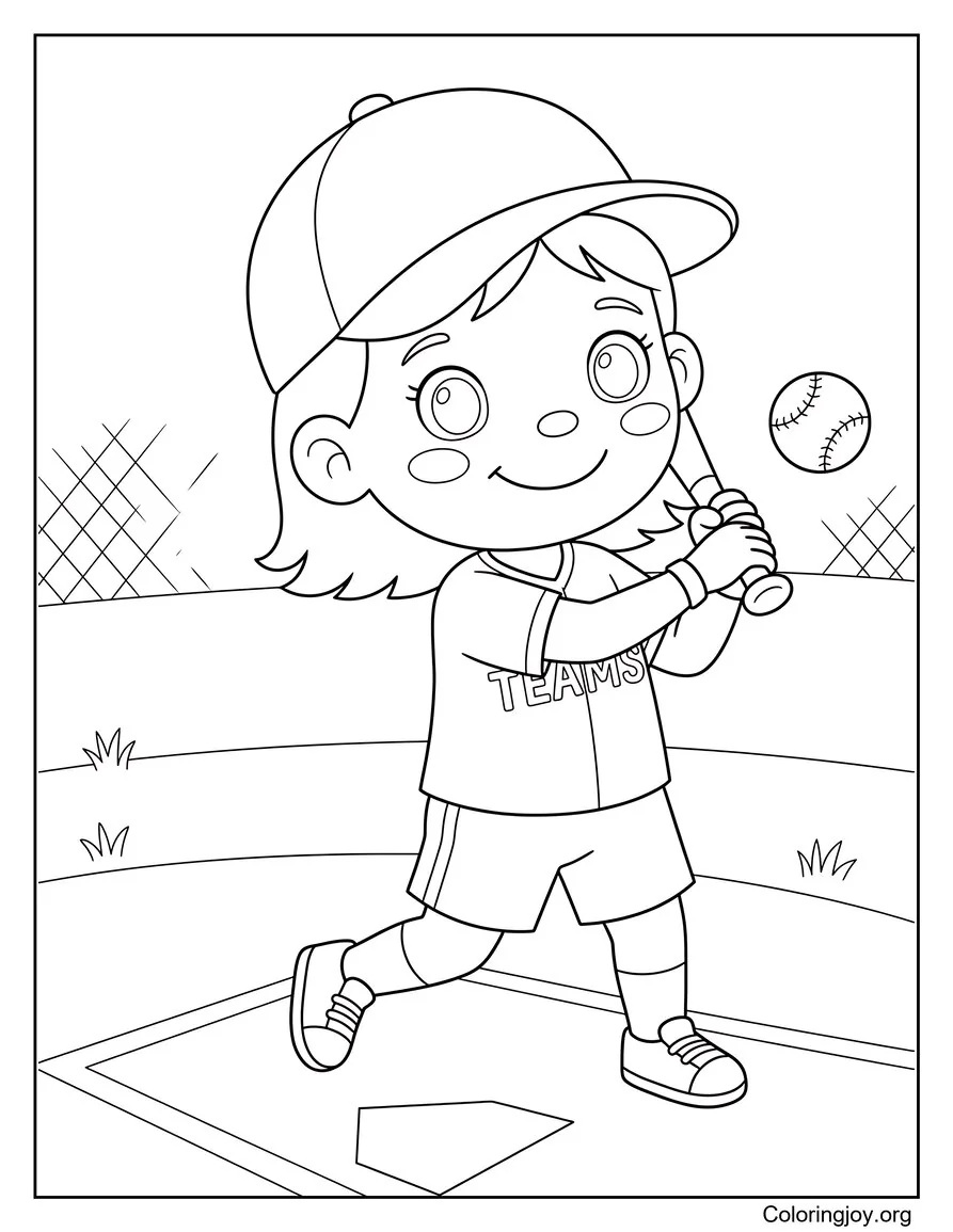 Little League Fun coloring page