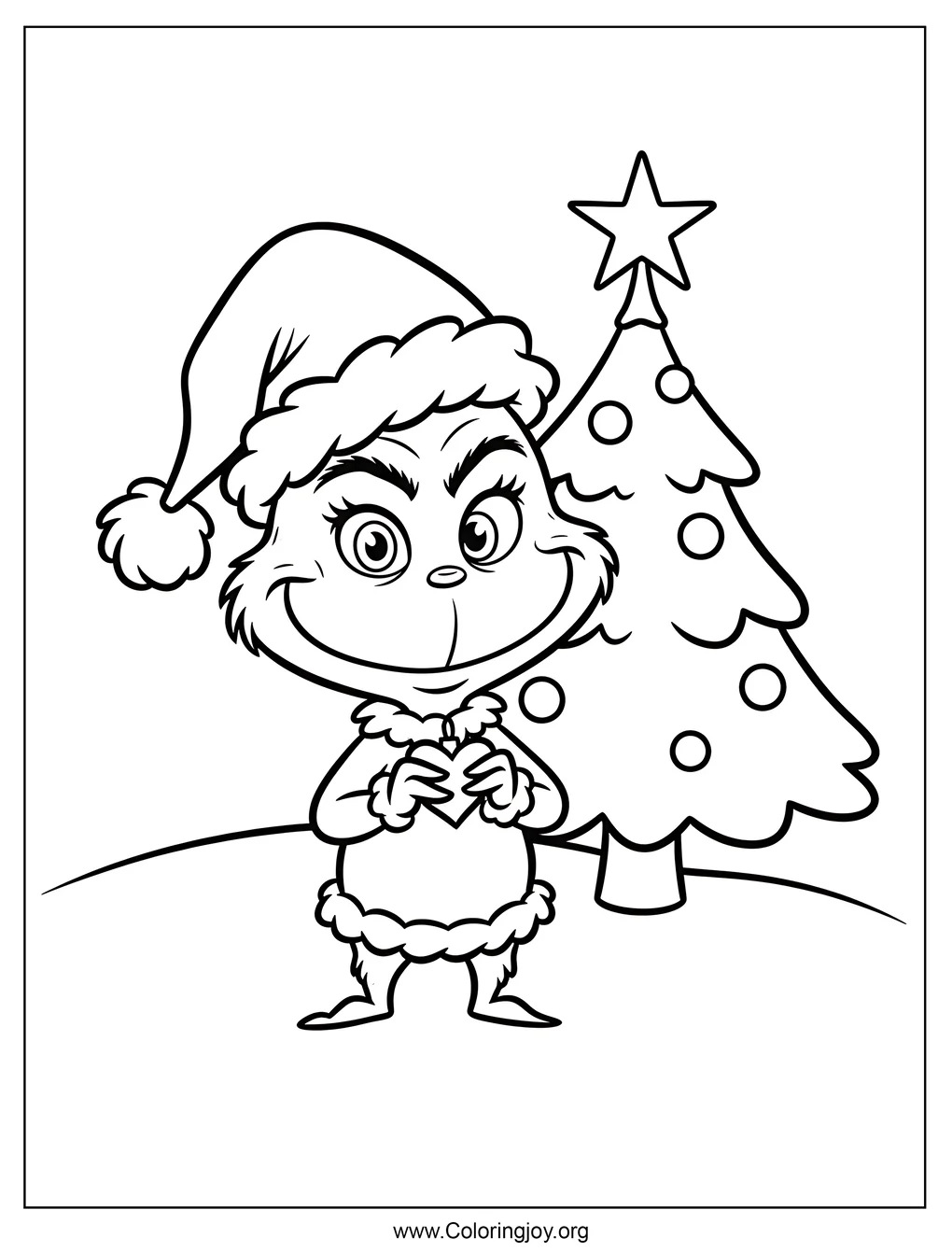 Grinch Cute coloring page