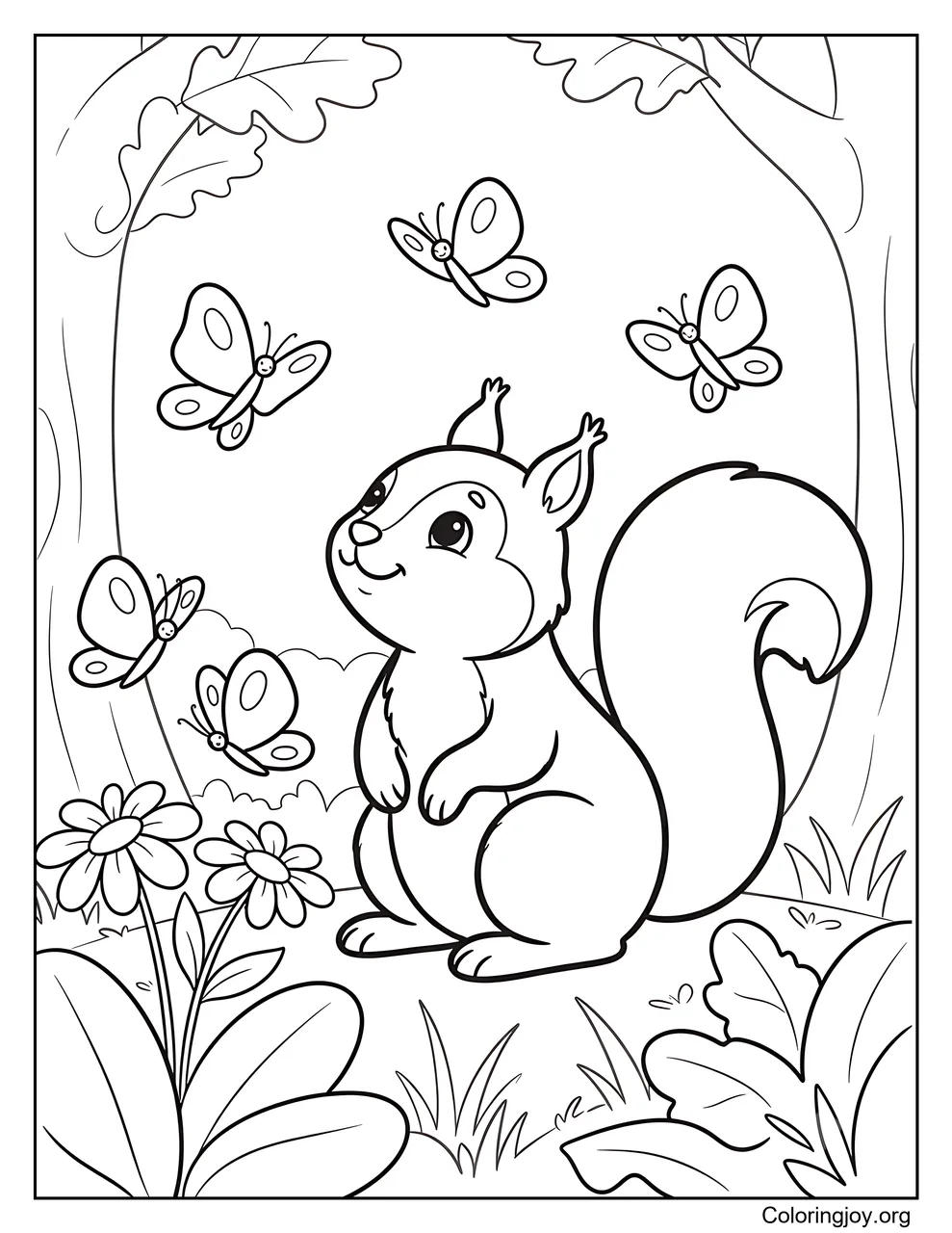 Watching Butterflies with a Squirrel