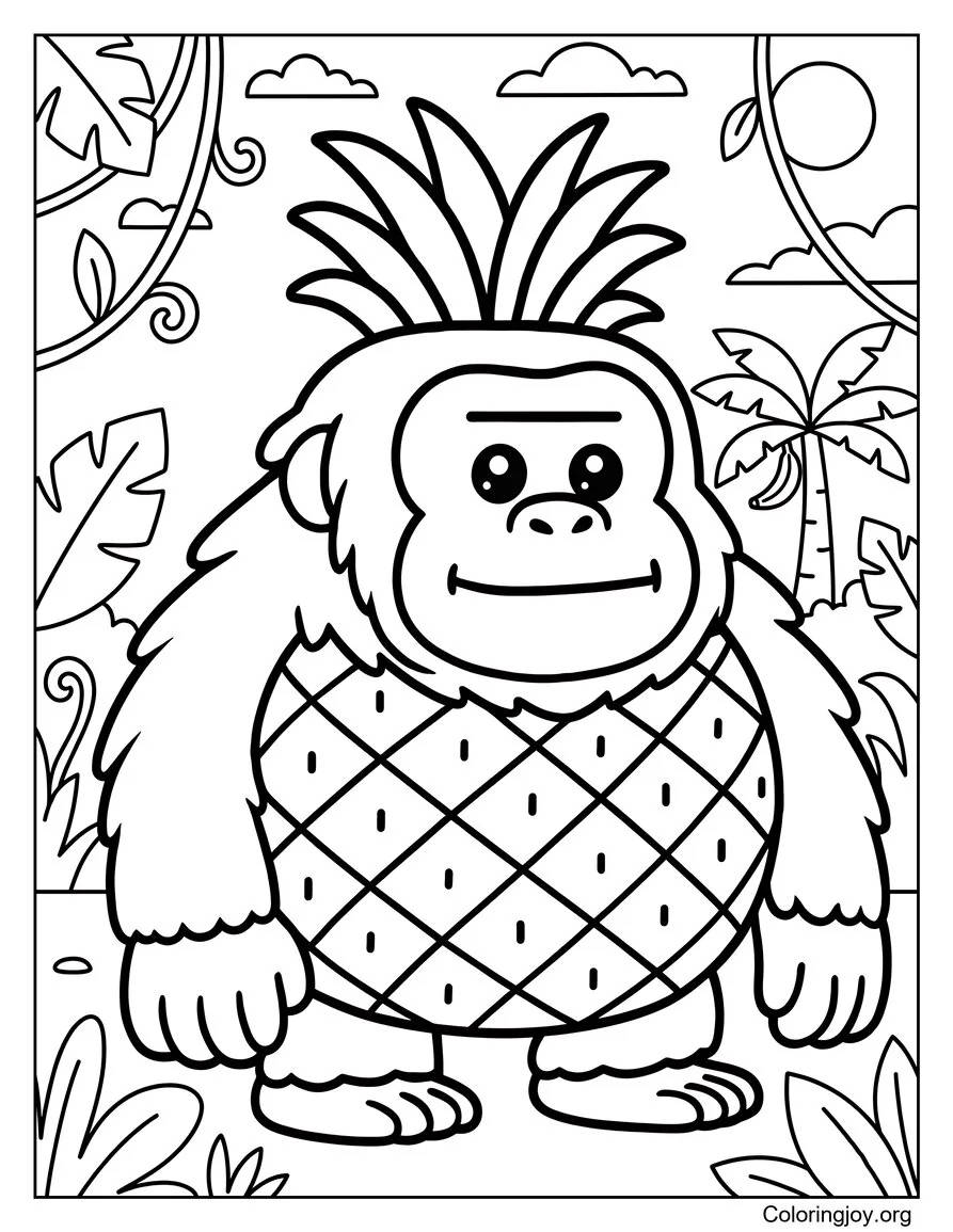 Orangutini Ananasini página para colorear
