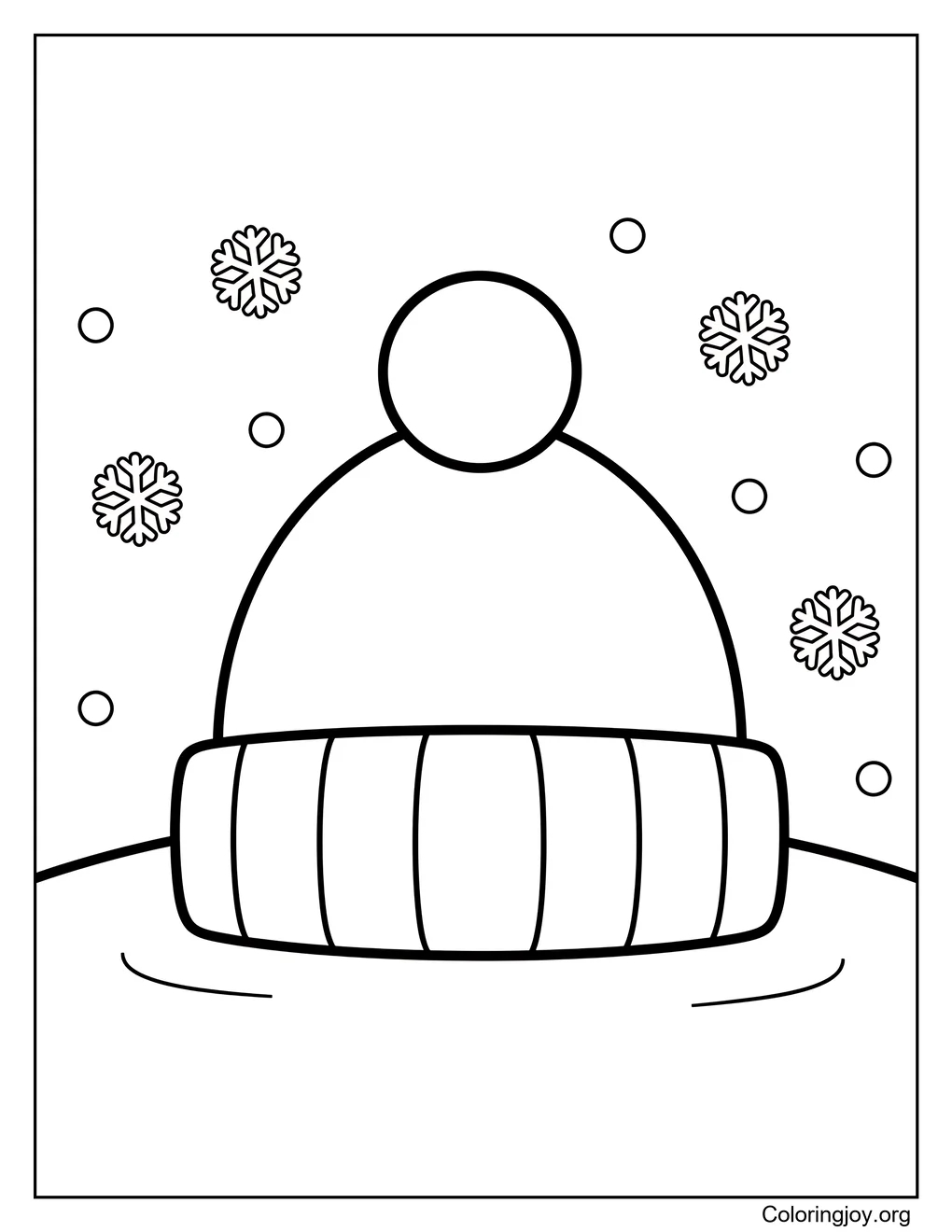 Cozy Winter Hat,Design a warm hat with fun patterns.