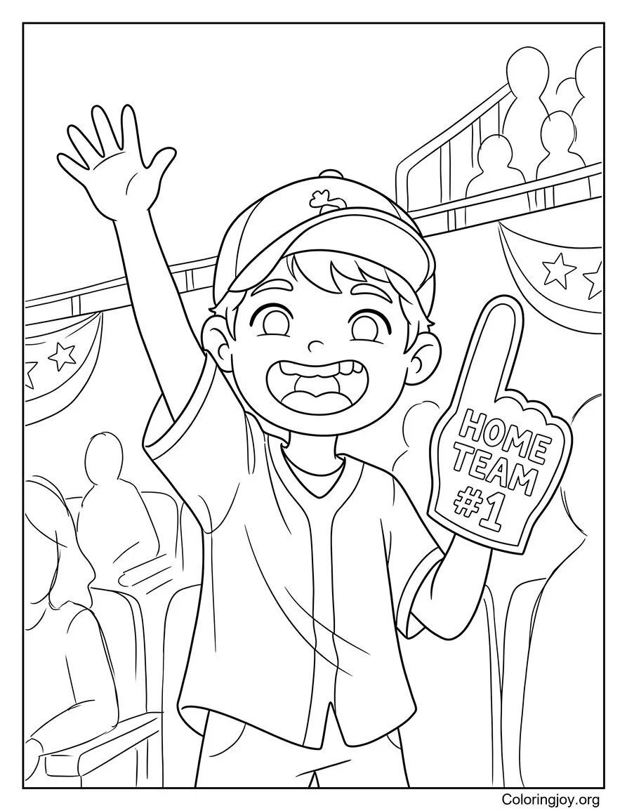 Fan In The Stands coloring page