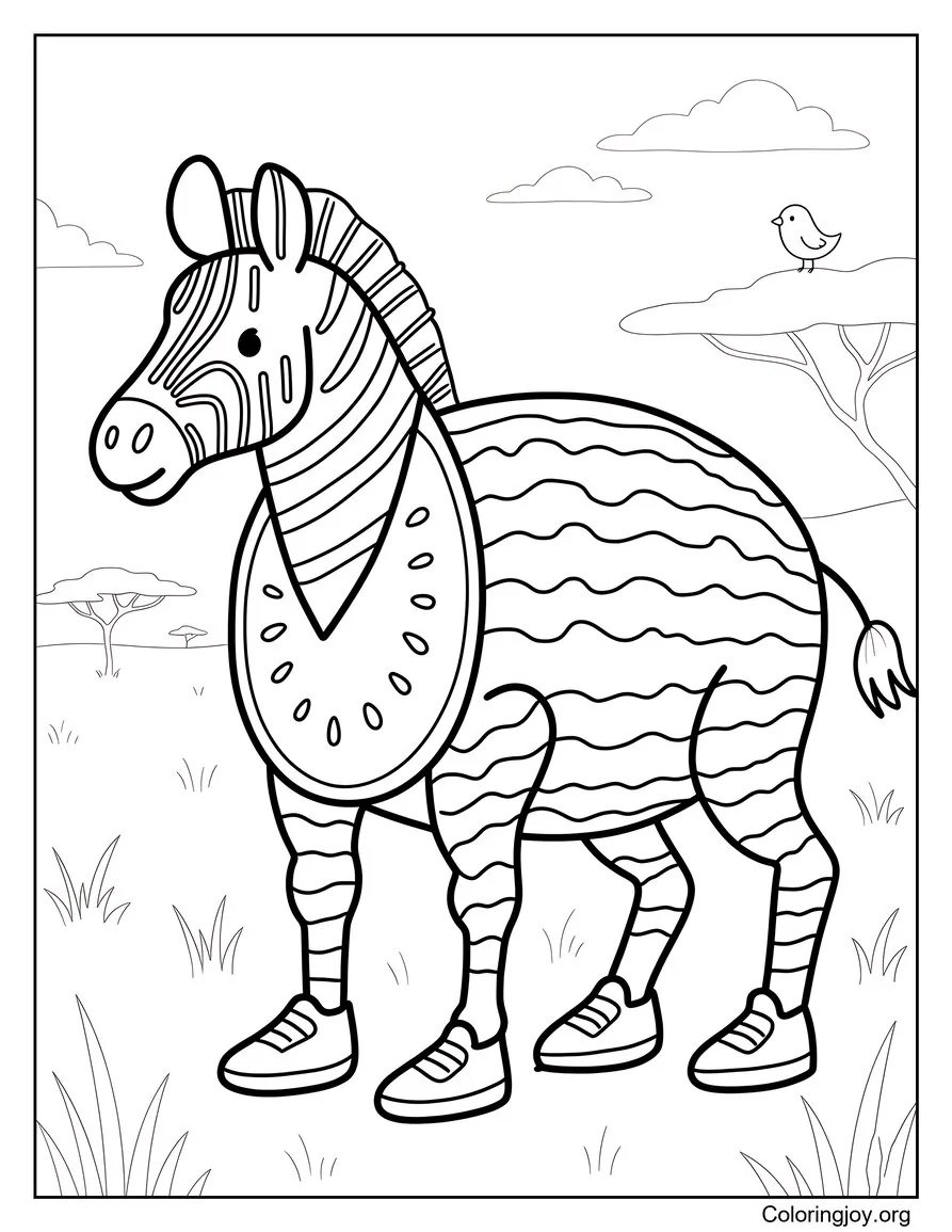 Zibra Zubra Zibralini página para colorear