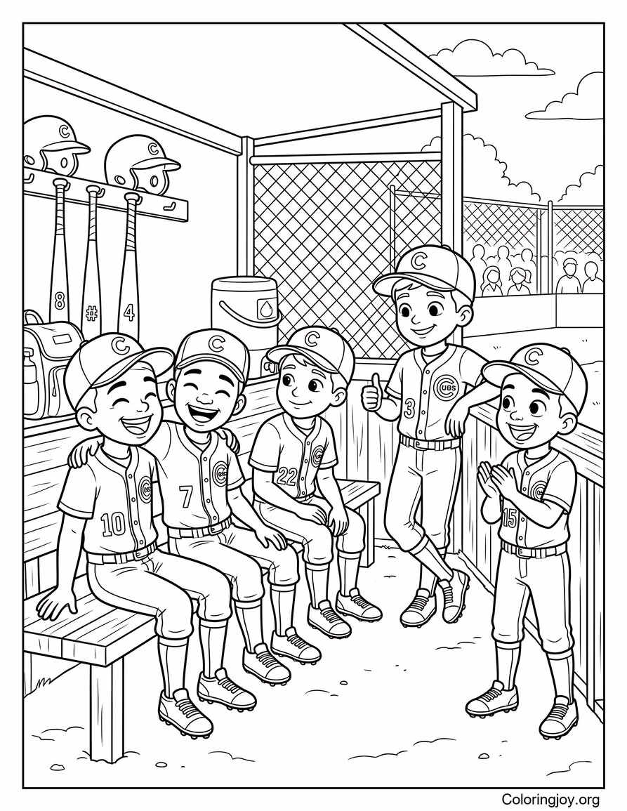 Team Dugout Moments coloring page