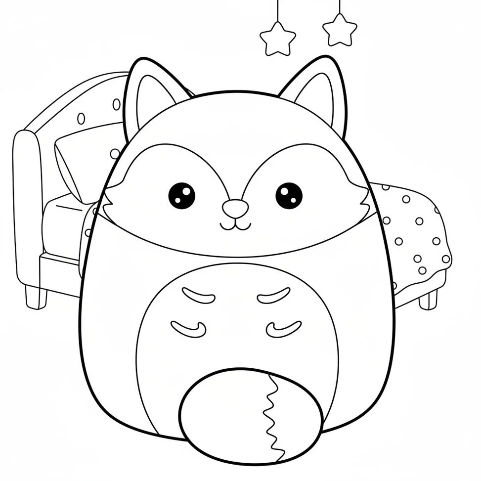 Fifi Fox Squishmallow coloring page