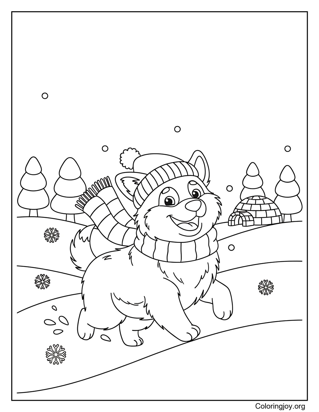 Winter dog