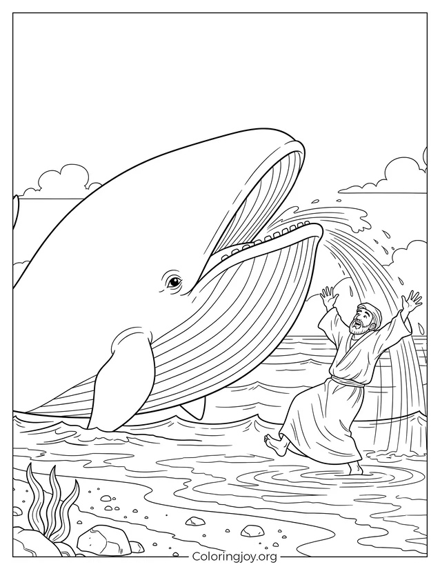 Jonás liberado de la ballena