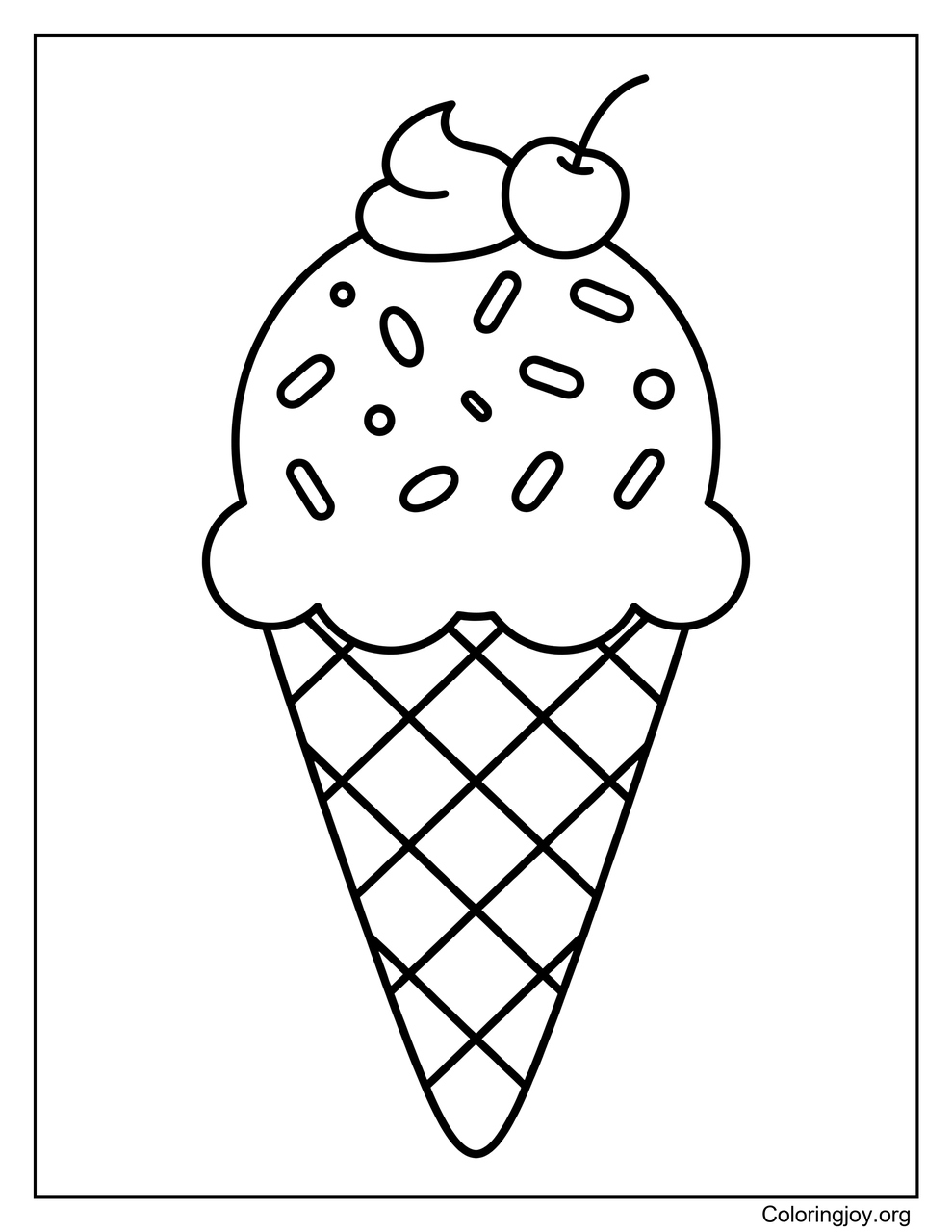 A Cheerful Cone with Oversized Sprinkles