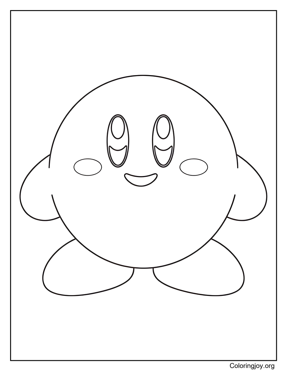Classic Kirby coloring page