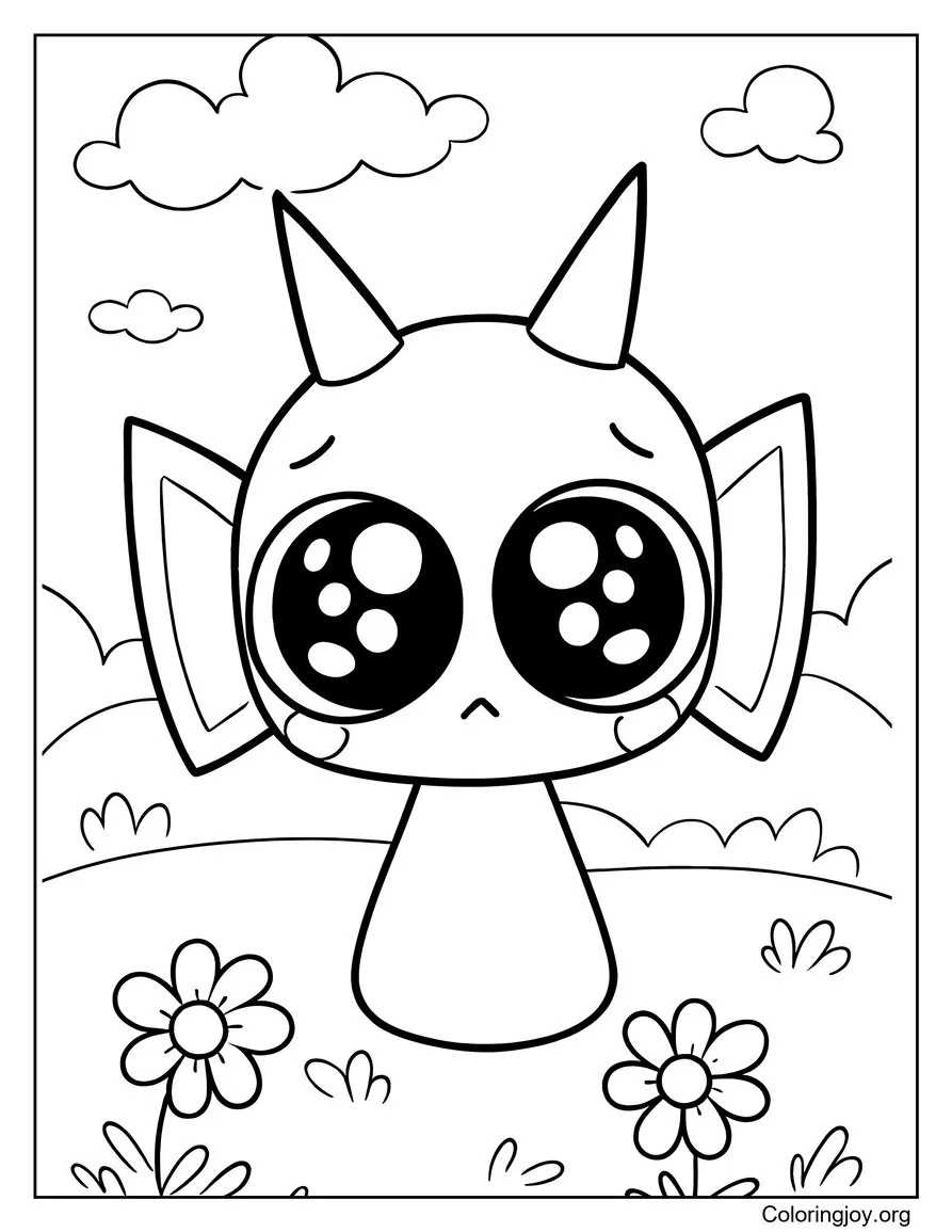 Purple (durple) Baby Sprunki coloring page