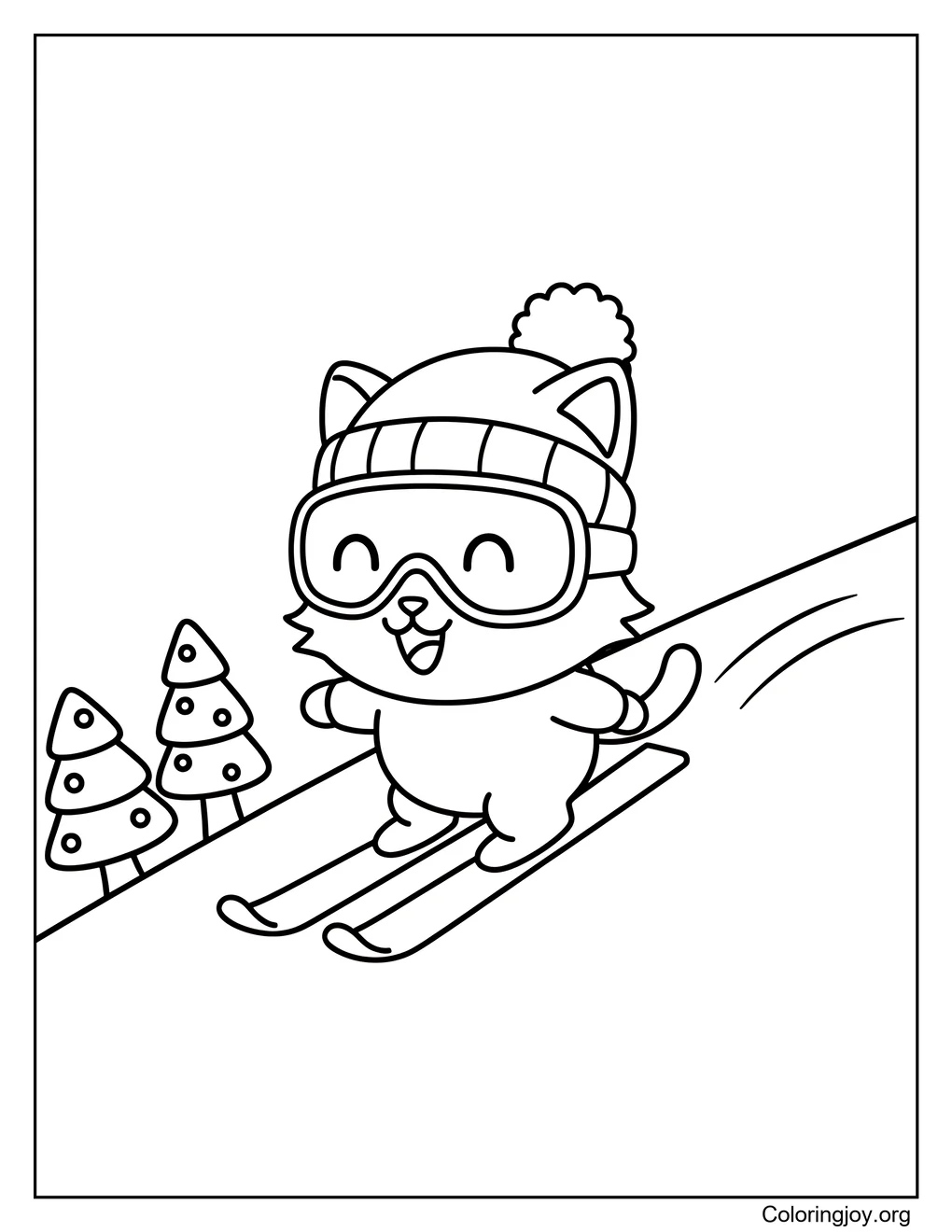 Ski Adventure,Decorate winter gear for a snowy trip.