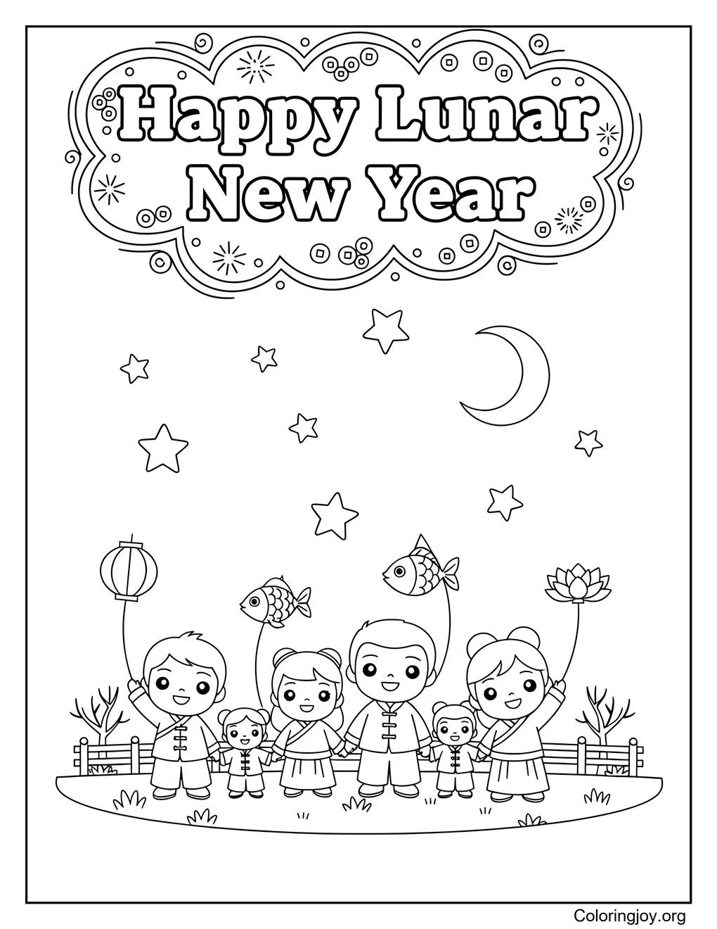 Chinese New Year coloring page
