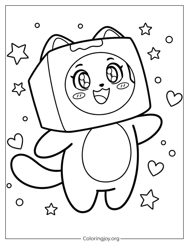 Imprimible LankyBox Hoja para colorear de Foxy