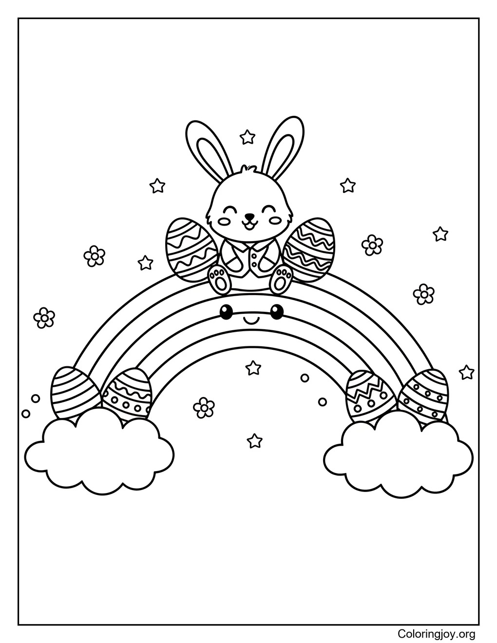 Die magische Regenbogenfahrt des freundlichen Osterhasen