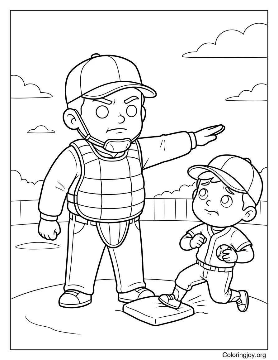 Umpires Call coloring page