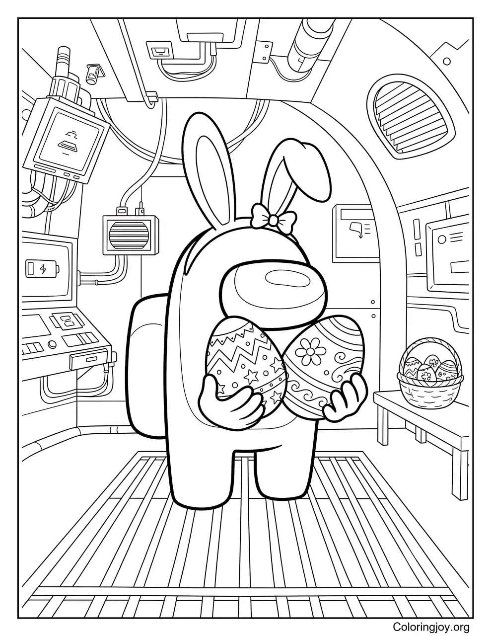 Enjoy an Easter Among Us Adventure coloring page
