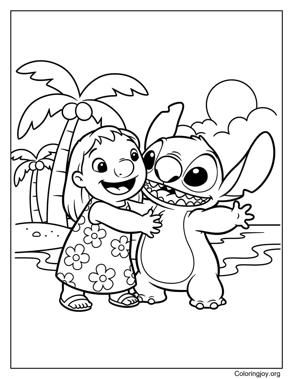 Stitch ohana significa familia página para colorear