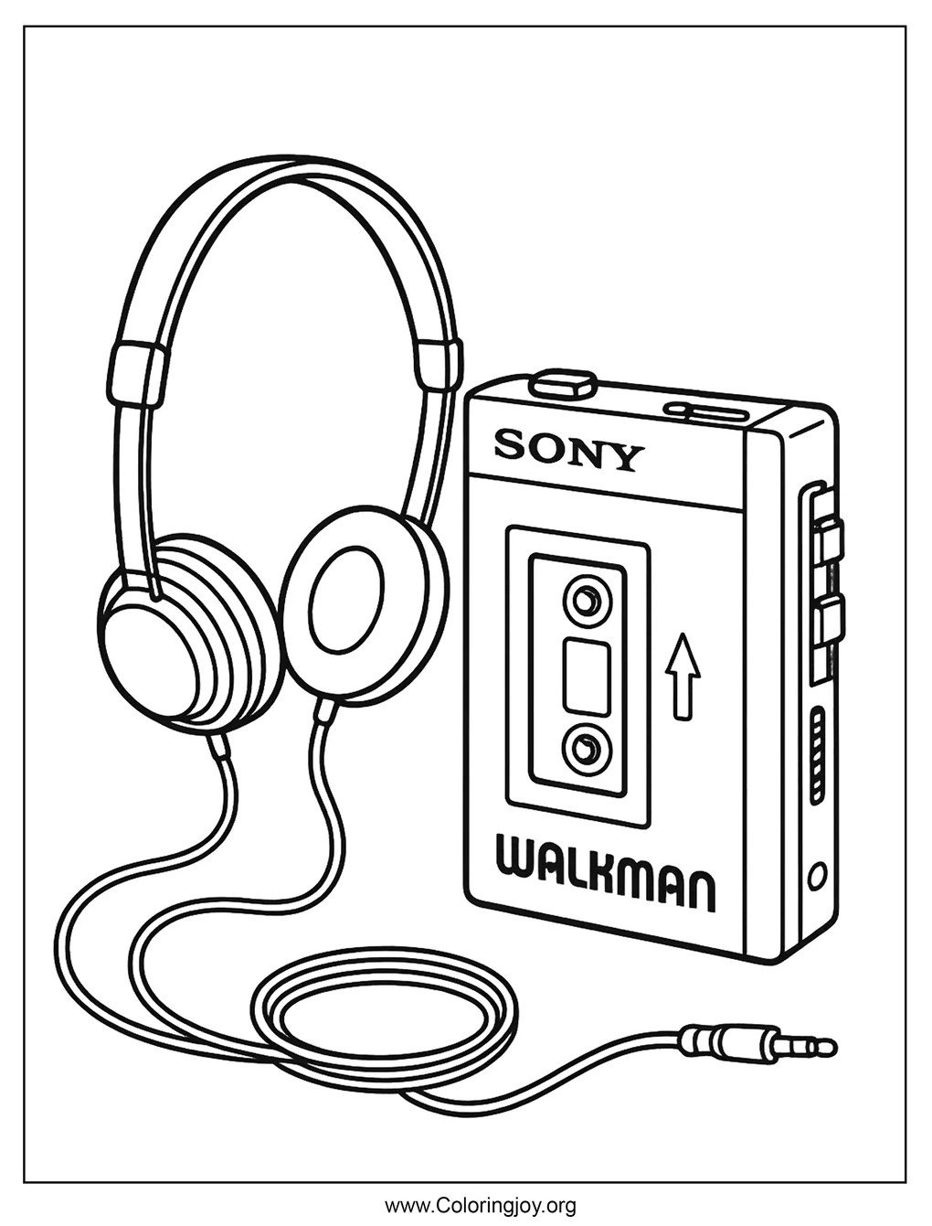 Walkman coloring page