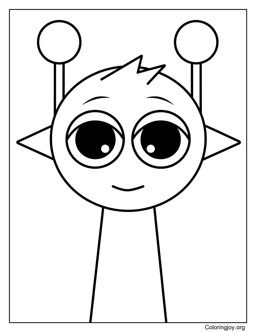 Yellow Simon coloring page