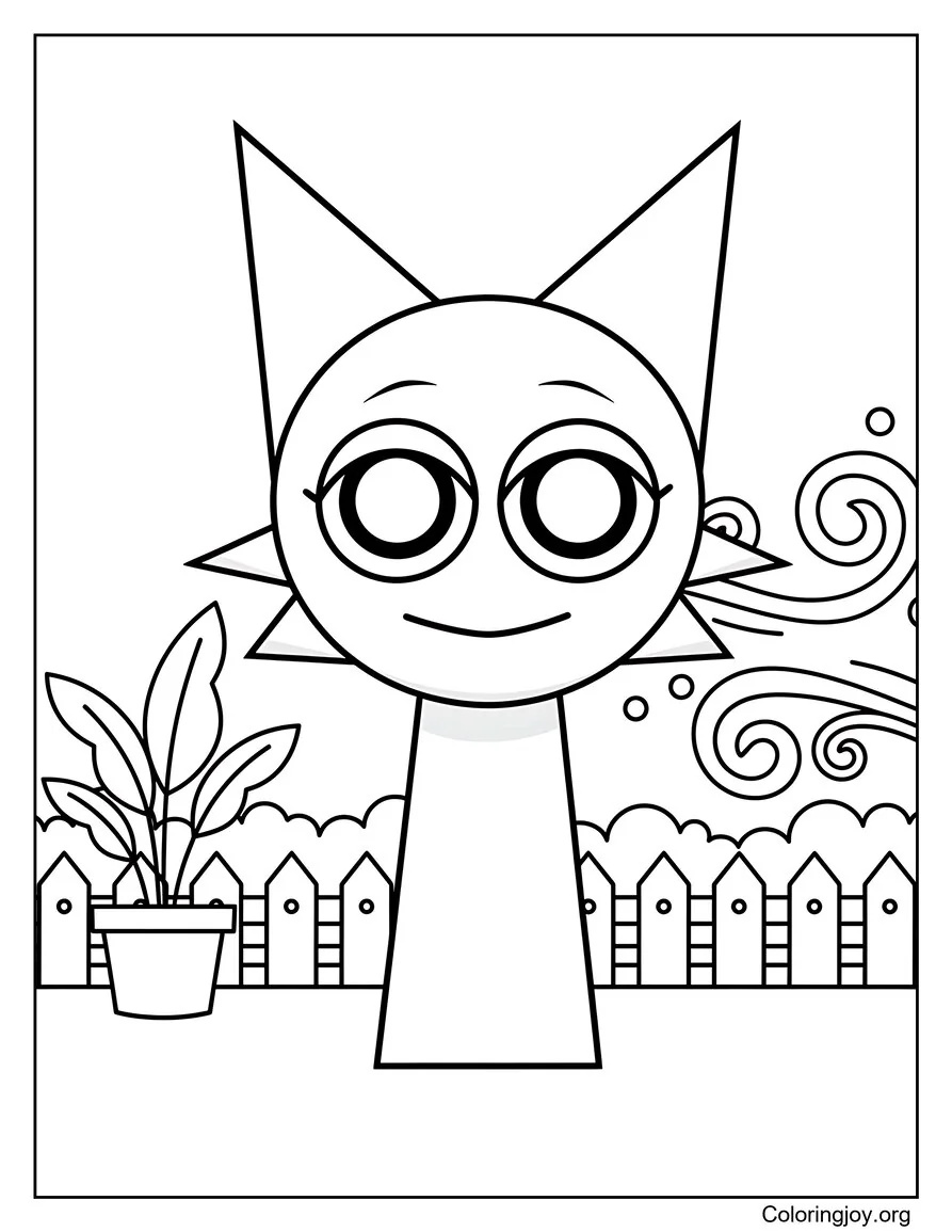 Wenda Character coloring page
